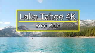 Lake Tahoe 4K Boat Ride Virtual Boating Tour Happy Relaxation