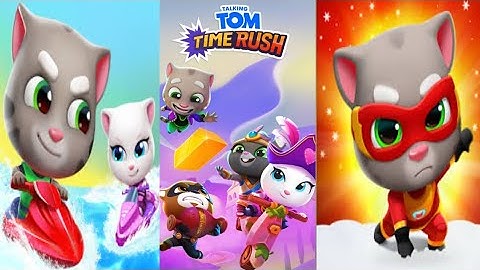 Talking Tom Hero Dash vs Talking Tom Gold Run 2 vs Talking Tom Jetski 2 Gameplay