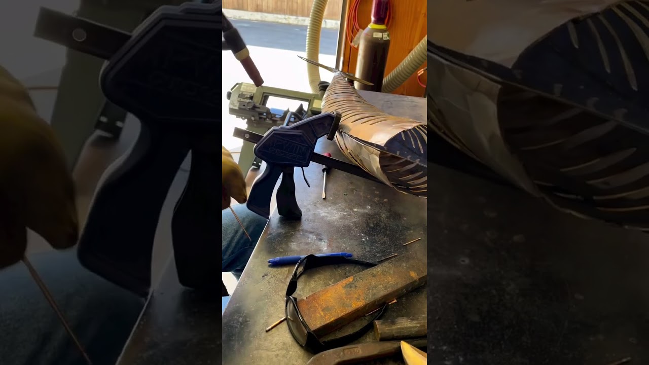 Welding up some more bronze wahoo…  