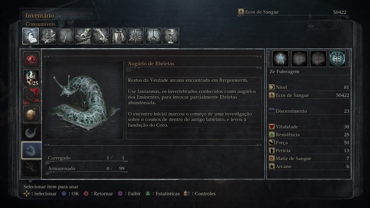 Bloodborne Localização do  Augúrio de Ebrietas