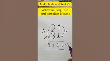Multiplication Trick Unit digit 1 Tens digit same 🔥🔥 #shorts #shortvideo #maths #mathstricks