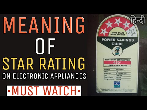 What is Star Rating In Electrical Appliances || Hindi