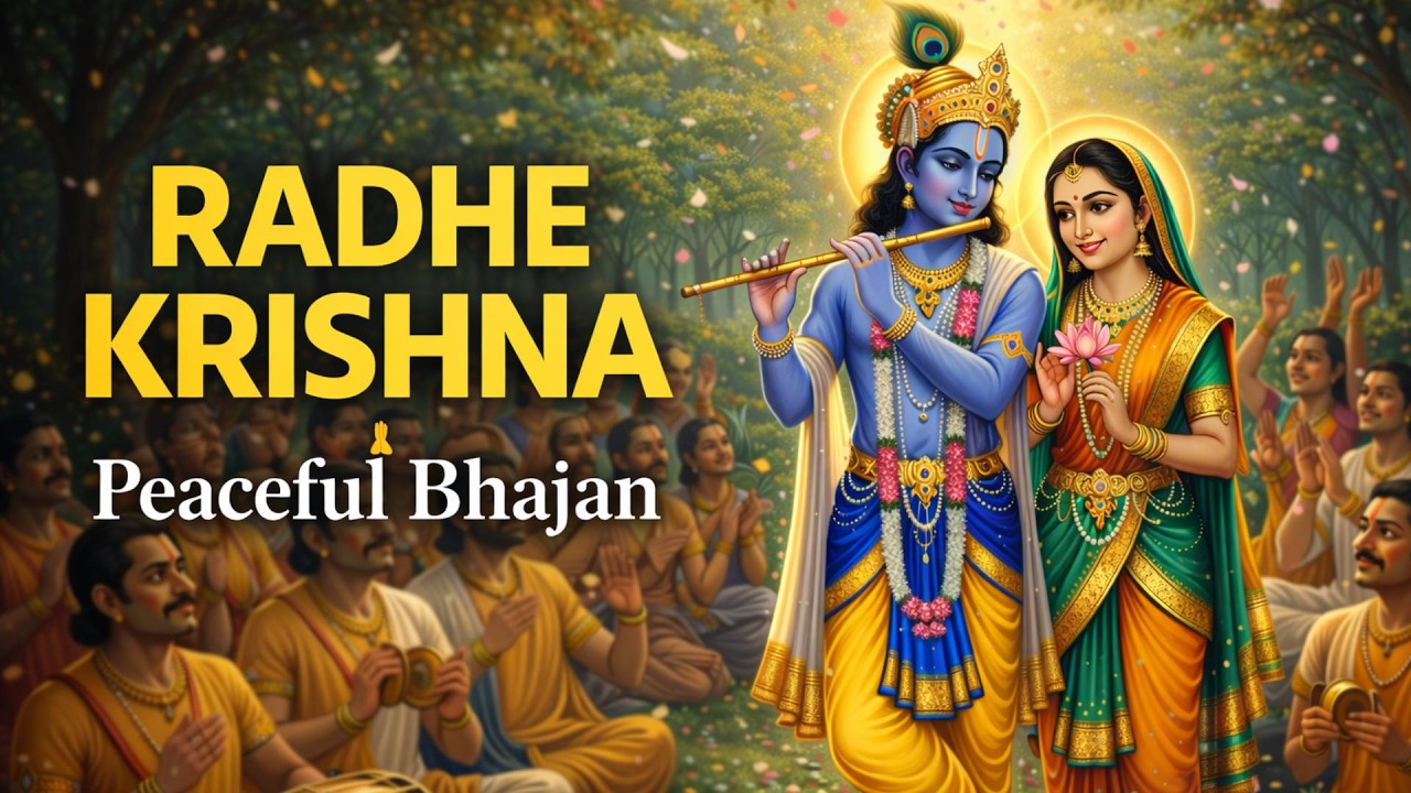 Radhe Krishna Radhe Krishna 🙏 10 Minutes Peaceful Bhajan for Stress Relief & Calm Mind
