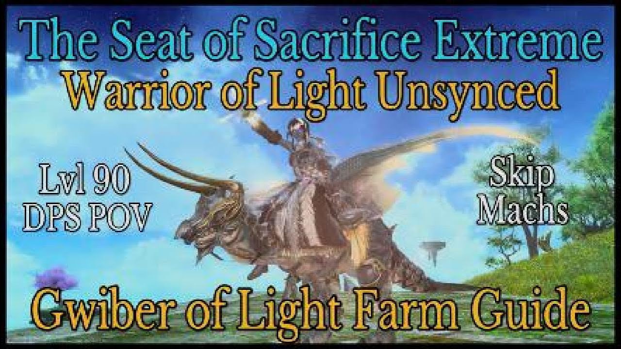 The Seat of Sacrifice Extreme Unsynced Warrior of Light (Level 90