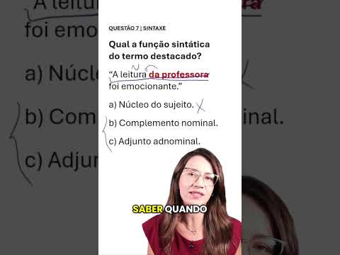 Qual a função sintática?? 🧐🧐