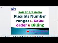 SAP SD S4 HANA Flexible number ranges for Billing and Sales order process with configuration