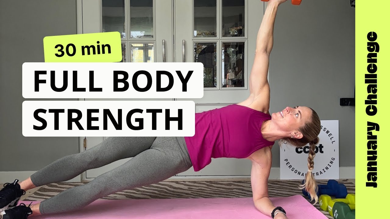 30 MIN FULL BODY STRENGTH - Dumbbell Workout from Home - YouTube