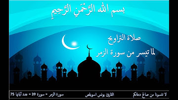 تلاوة بديعة لختام سورة الزمر برواية ورش للقارئ يونس اسويلص