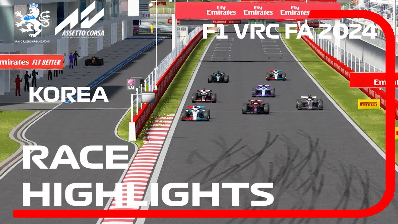Bravo F1 VRC FA 2024 Korea Highlights [Assetto Corsa]