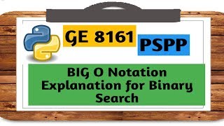 HOW TO CALCULATE BIG - O NOTATION FOR BINARY