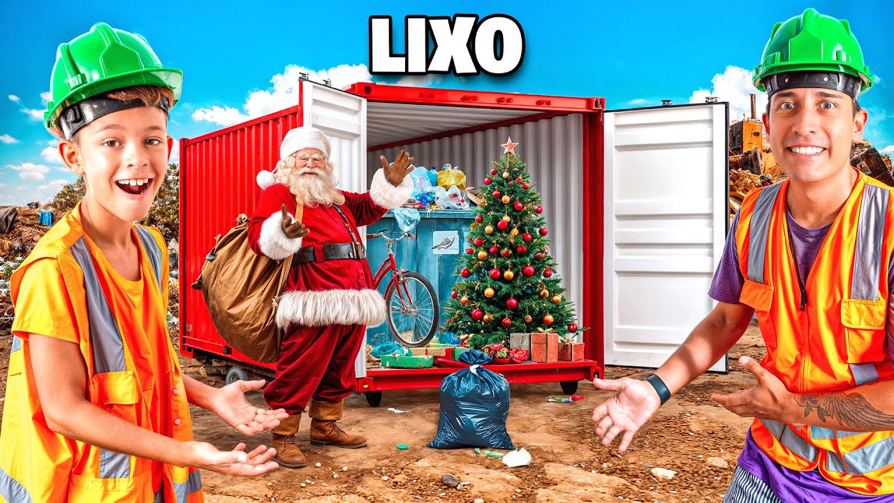 PULAMOS NO LIXÃO ONDE SÓ TEM COISAS DE NATAL