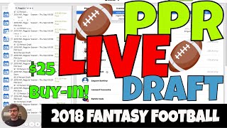 2018 Fantasy Football Live Mock Draft | Strategy for Smaller Leagues + Recent News & Notes Analysis