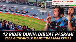ASPAR SYOK! 😱 Veda Ega Libas 7 Rider Eropa di Sesi Tes Moto3 Le Mans!