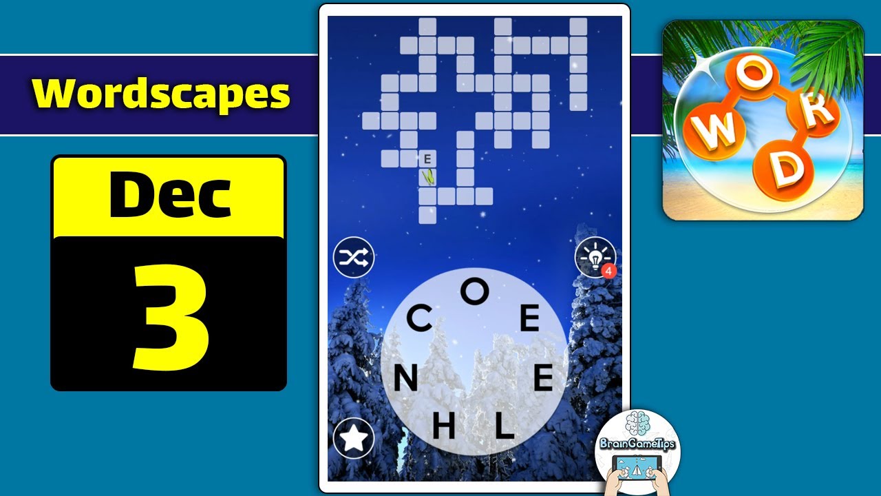 Wordscapes December 3 2020 Daily Puzzle Walkthrough YouTube