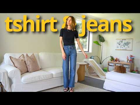 9 Outfits with Tshirt and Jeans (Outfit Lookbook) thumbnail
