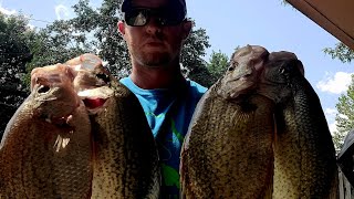 Big Lake Cumberland Crappie in Deep Water. Multiple 14"+ Slaboosas.