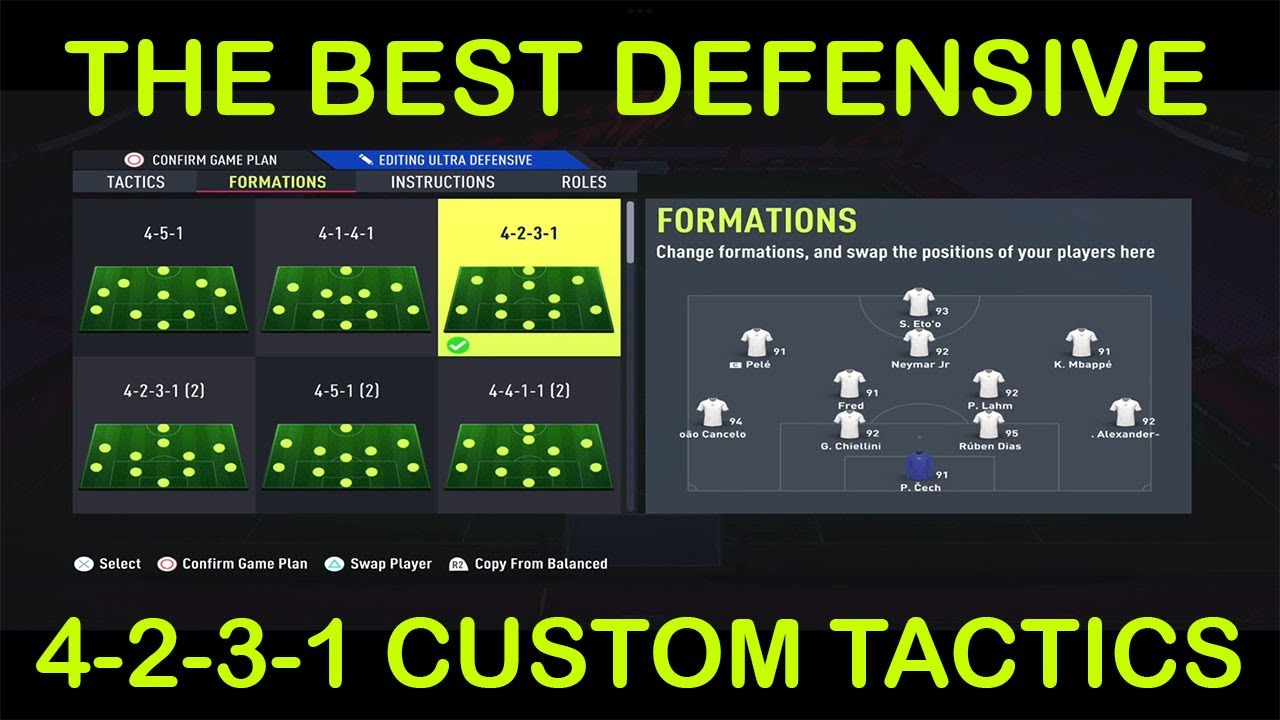 THE BEST ULTRA DEFENSIVE CUSTOM TACTICS IN FIFA 22 | 4-2-3-1