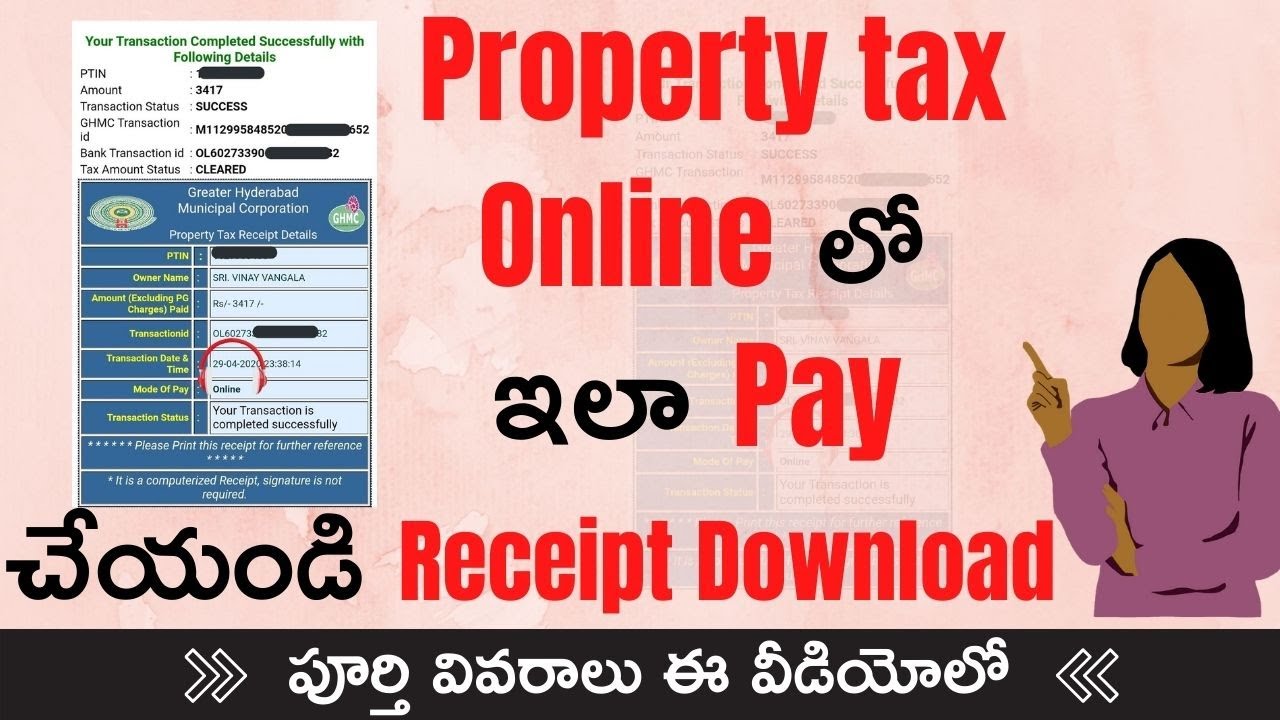 Property Tax Pay Online And Download Receipt Pay GHMC Property Tax 