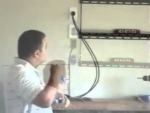 Install TV above fireplace pt 7- install cables - YouTube