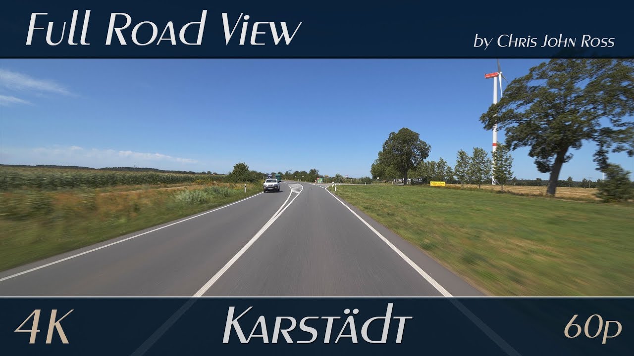 Karstädt, Landkreis Prignitz, Brandenburg, Germany: Bundesstraße (B5) - 4K (2160p/60p) Ultra HD