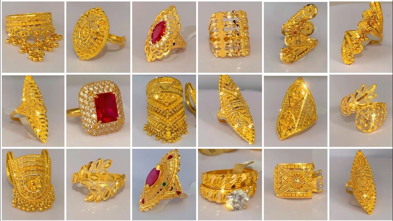 Traditional Rings Design Gold #trending Beautiful Luxurious Gold Ring designs|Traditional#22kGold ...