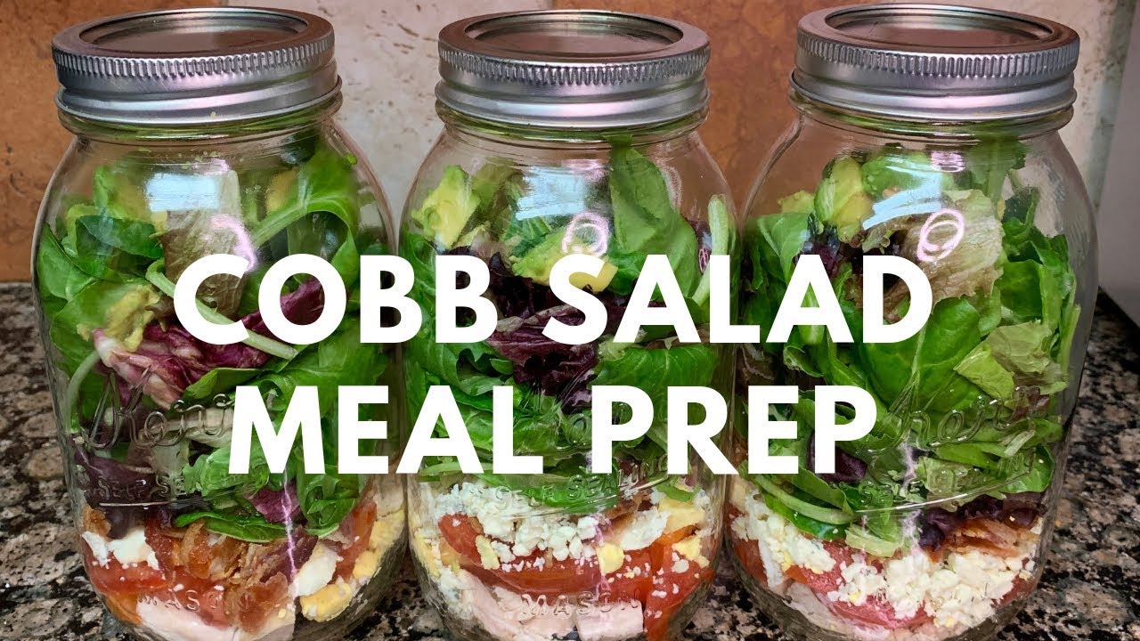 Mason Jar Cobb Salads  Healthy Lunch Ideas - Feelin Fabulous