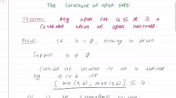 Real Analysis Lecture 20 Part 2: The structure of open sets