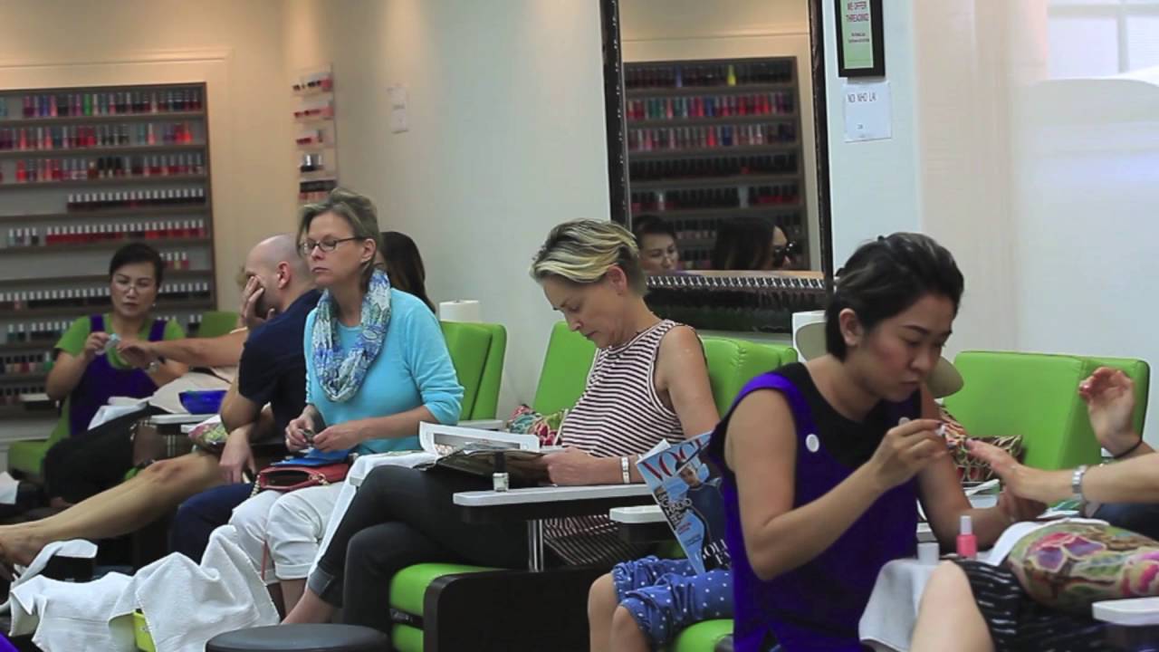 Basic Instinct star, Sharon Stone gets a pedicure & manicure - Subscribe