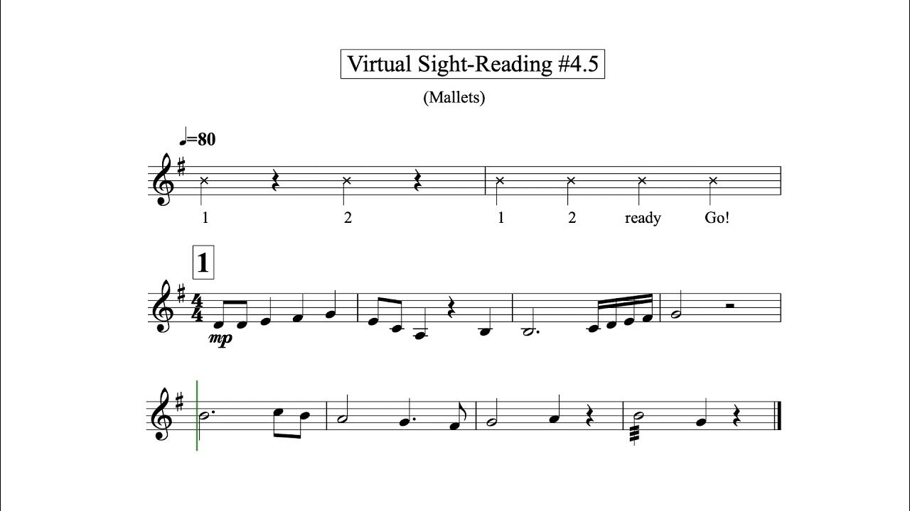 Virtual Sight Reading Level 4.5 (Mallets) YouTube