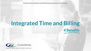 CaseWare Cloud Features - Integrated Time and Billing