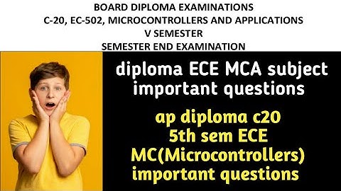 ap diploma c20 ece 5th sem MC subject important questions| microcontrollers important questions|