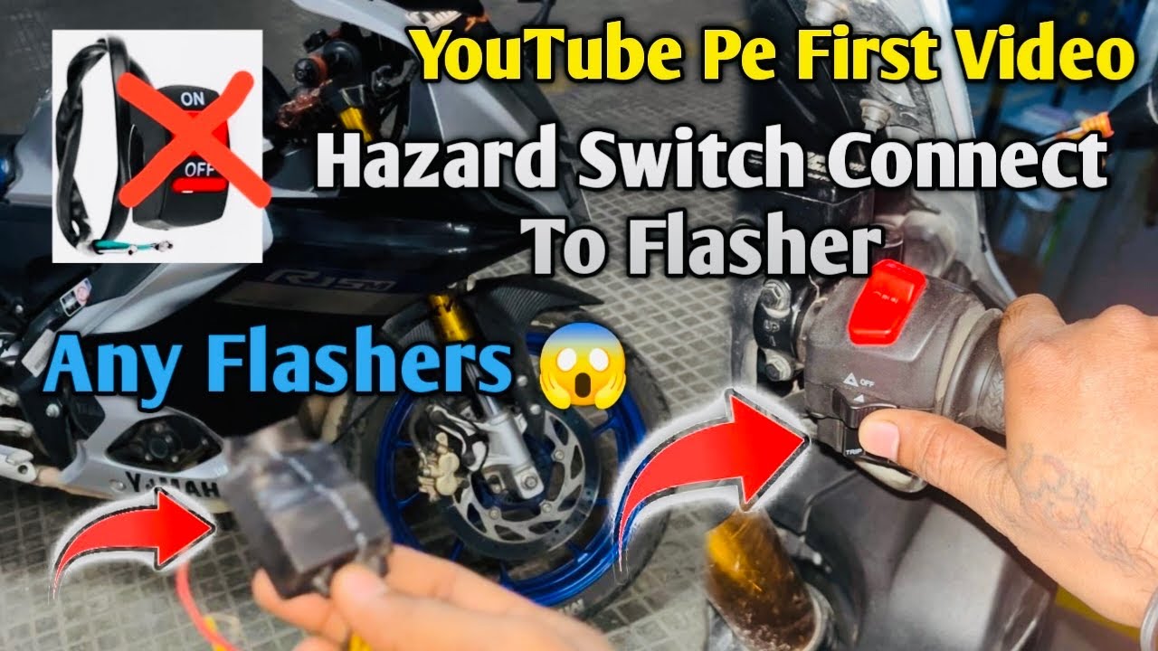 How To Install R15V4/M Hazard Switch Connect To Any Hazard Flasher Without Any Switch 😱