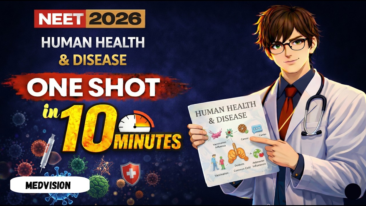 Human Health & Disease One Shot | Complete NCERT Revision in 10 Minutes ...