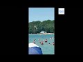 Rus Karadeniz tatil beldesine SİHA saldırısı anı kameraya yansıdı