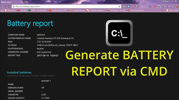 Generate Battery Report via CMD