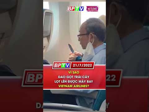 Video Vì sao dao gọt trái cây lọt lên được máy bay Vietnam... - youtube