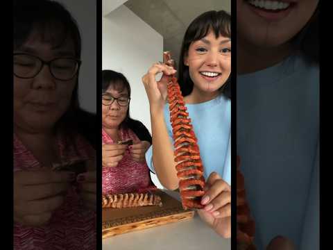 Eating some dried fish Pitsik with my mom kayuulanova Nakurmiik Alacie pitsitaakaigavit