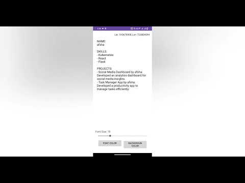 Android Project: Customizable Text Resume Generator (Java + Retrofit + GMS Location)