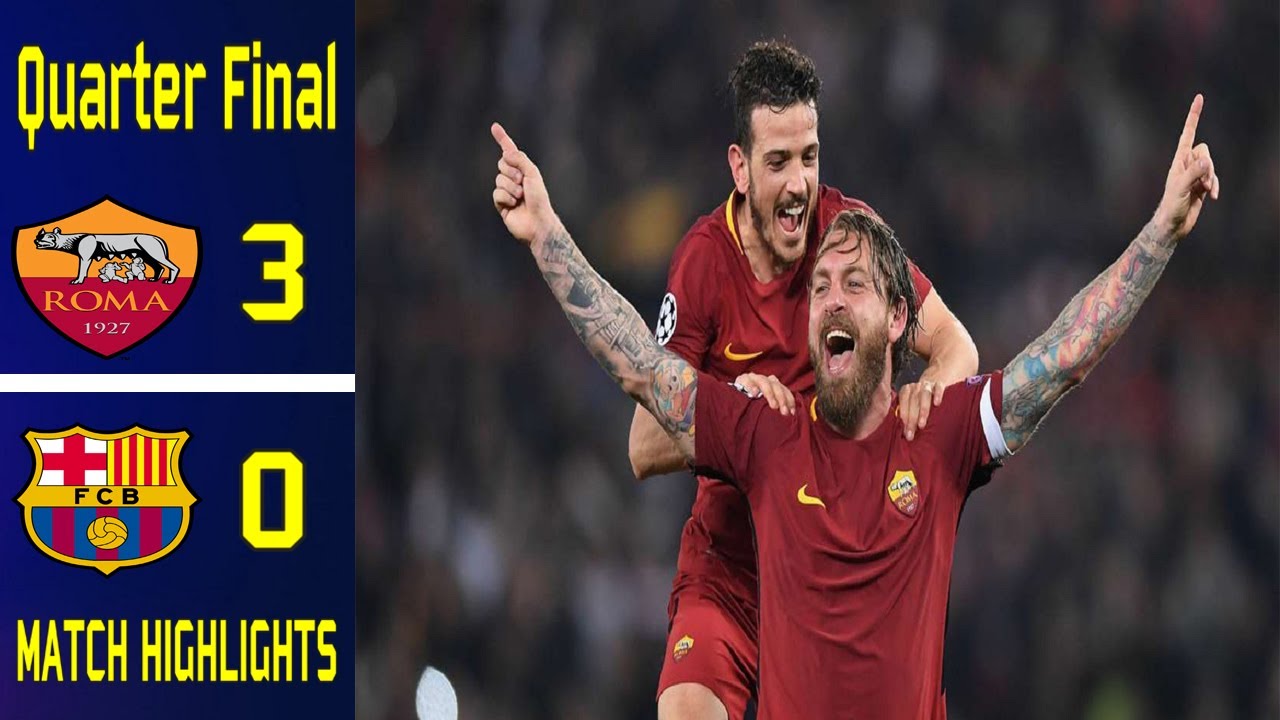 Highlights AS Roma vs Barcelona 3-0 - YouTube