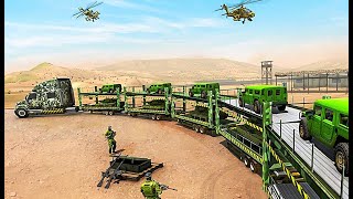 US Army Train Transporter Truck Driving Games - Level 4 screenshot 3