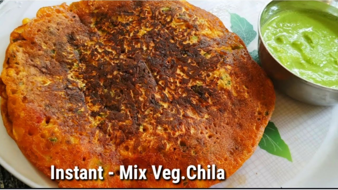 Instant Mix veg. Chila - Healthy Breakfast ideas - Breakfast Recipe - Veg. Breakfast Recipe | Healthy and Tasty channel