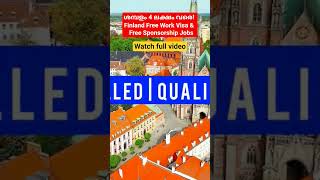 ശമ്പളം 4 ലക്ഷം വരെ! Finland Free Work Visa &amp;    Free Sponsorship Jobs  #finlandsponsorshipjobs