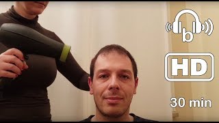 ASMR binaural hair drying saloon roleplay - mental relax screenshot 5
