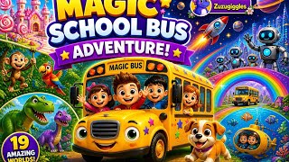 Magic School Bus Adventure 🚍 | Kids Fun Journey Through Candy, Jungle &amp; Space 🌈