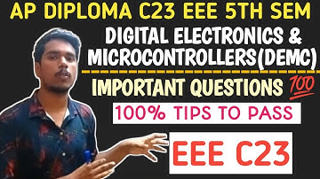 Digital electronics and microcontrollers(demc)| ap diploma c23 eee 5th sem DEMC important questions