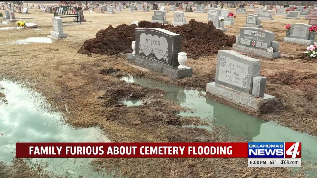newspaper mockup Family furious about Moore cemetery flooding