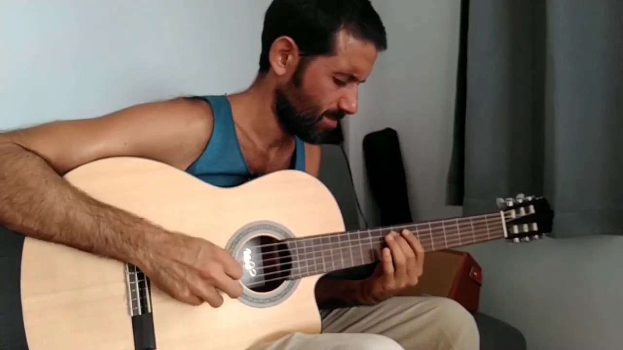Sweet fretless guitar middle eastern improvisation