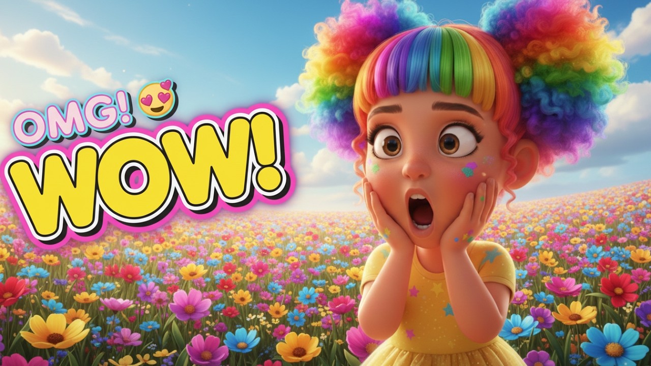 WOW! 😮 Sunny Sparkle’s Flower Field Adventure 🦋🎨 | Kids 3D Animation