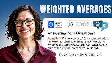 GMAT Quant Weighted Averages  - Hard Questions, Strategies & Your Doubts