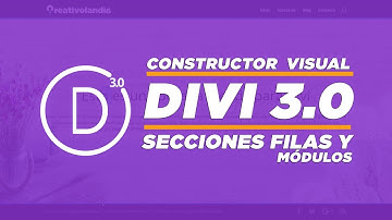 Tutorial de Divi 3.0 en español: Secciones filas y módulos